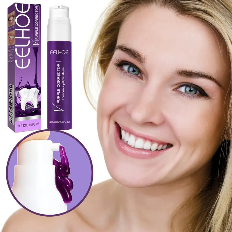 The Purple Whitening Toothpaste Brightens Teeth, Freshens Breath, And Deeply Cleans by Removing