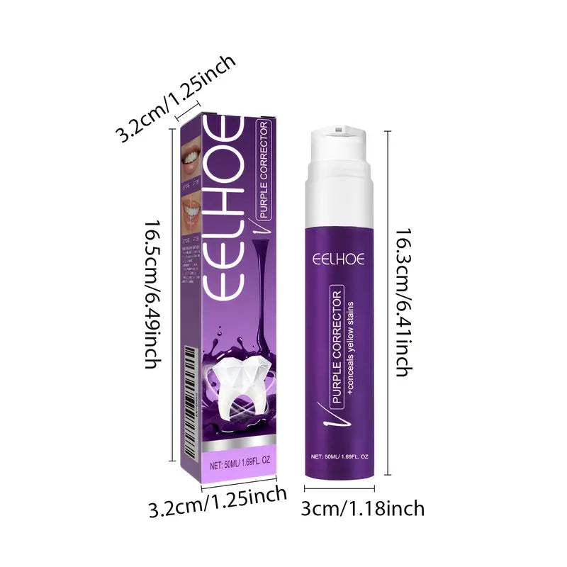 The Purple Whitening Toothpaste Brightens Teeth, Freshens Breath, And Deeply Cleans by Removing