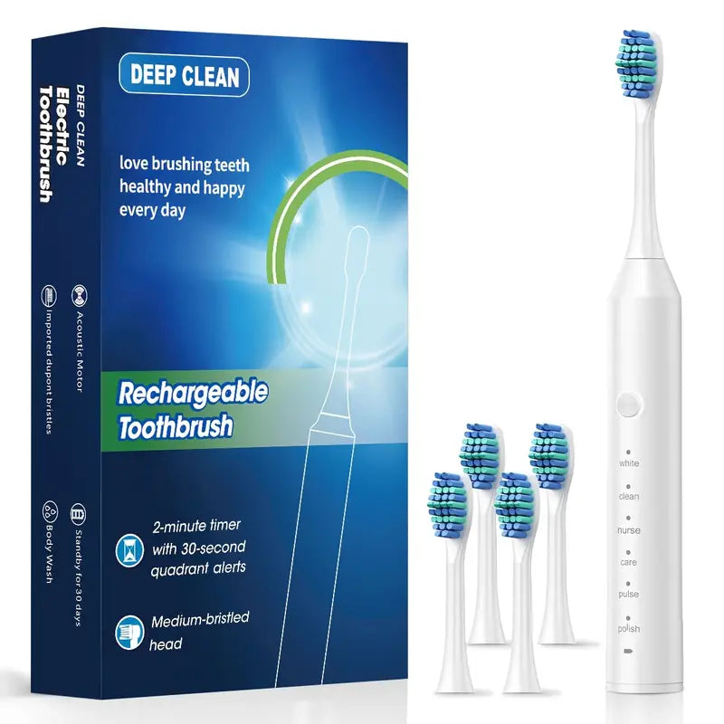 Smart Electric Toothbrush for Adults with 6 Vibration Modes