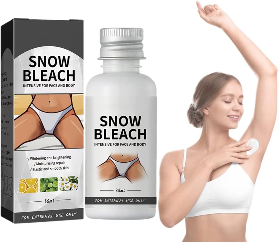 Glowhite Snow Bleach Cream, Skin Lightening Cream for Intimate Areas, Body Peeling Advanced Whitening Cream, for Every Part of The Body (1Pcs)
