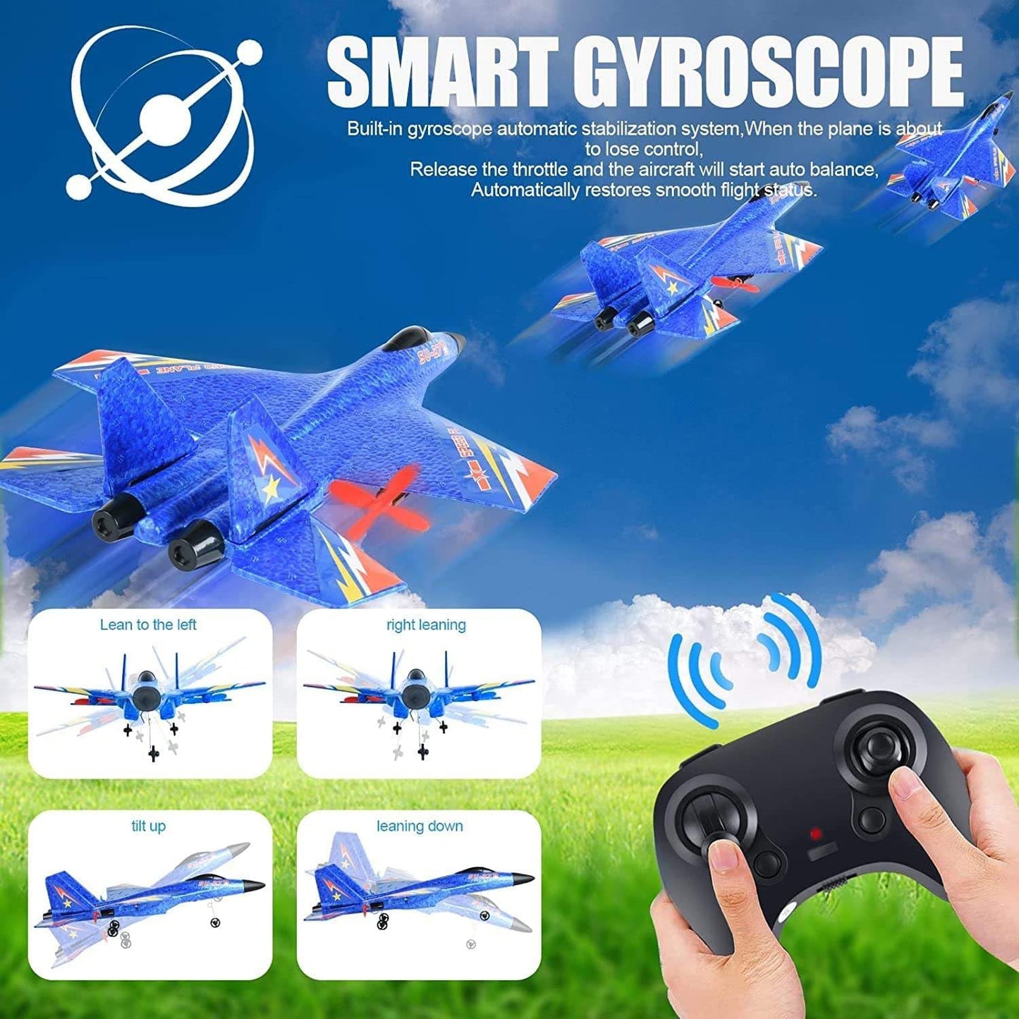 SU-27 RC Airplane,2.4GHz 2 Channel Remote Control