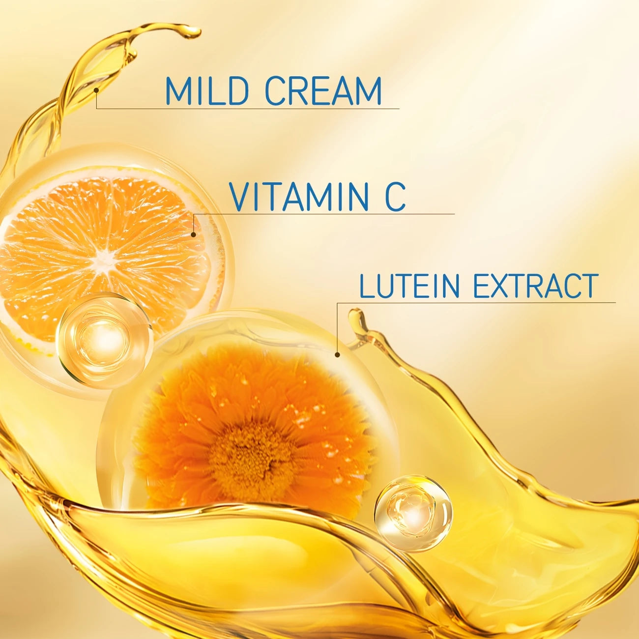 Luten & Vitamin C Eye Essence Cream with 360° Eye Roller Massage Ball