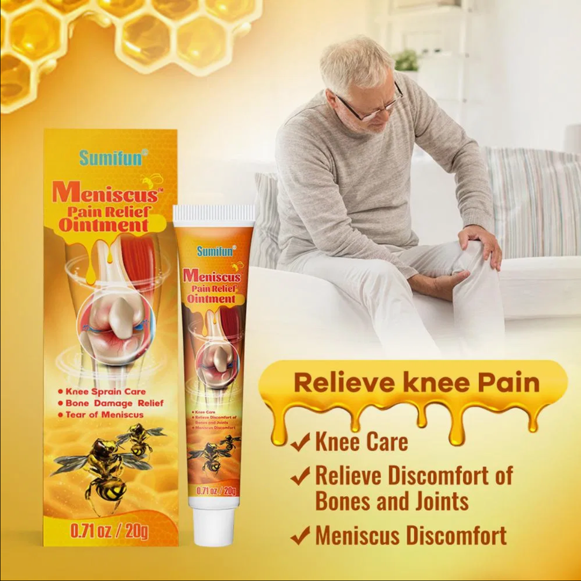 Sumifun Bee Venom Knee Pain Relief Cream