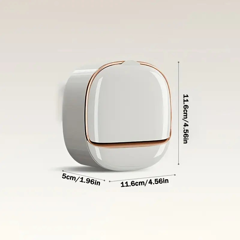 2pcs Easy-Install Wall-Mounted Soap Dish with Lid - Waterproof ABS, No-Drill Drainage Design for Bathroom & Shower, Perfect for Travel