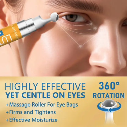 Luten & Vitamin C Eye Essence Cream with 360° Eye Roller Massage Ball