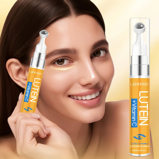 Luten & Vitamin C Eye Essence Cream with 360° Eye Roller Massage Ball