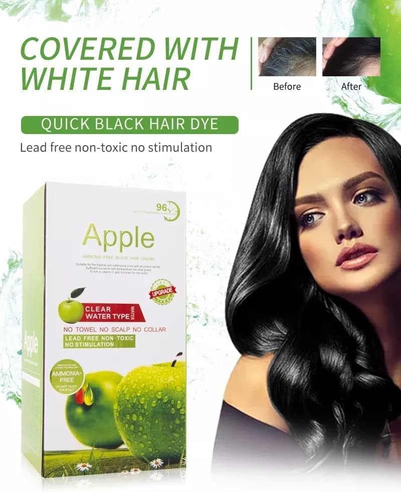 Apple Ammonia-Free Black Hair Cream - 500ml+500ml