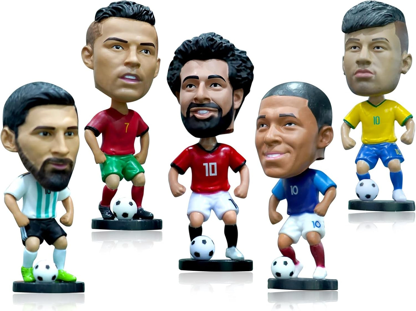 Soccer Star, Football Player, Bobble Head, Toy Model Doll, 10cm PVC for Football Lovers