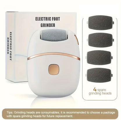 Electric Foot Scrubber with 5 Grinding Heads, Home Automatic Foot Scrubber for Dead Skin Removal, Callus Removal, Foot Beauty and Foot Repair