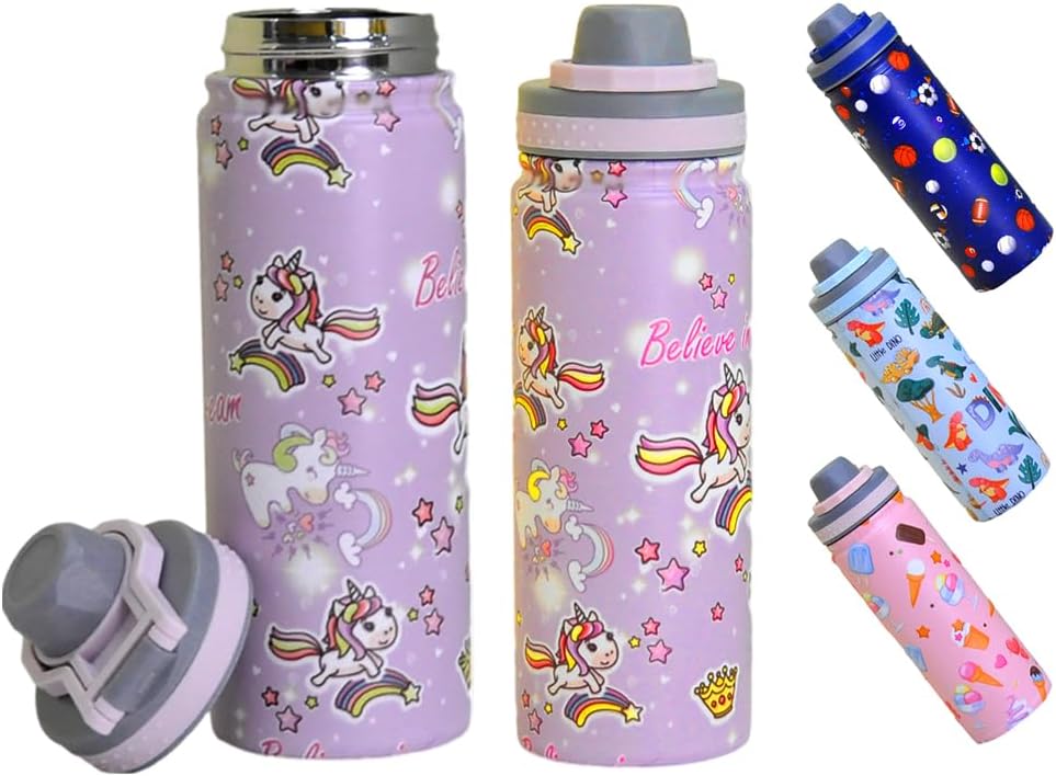 Water Bottle for Kids 500ML Water Bottle for Kids School Stainless Steel Water Bottle