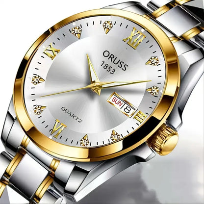 Men's Round Luminous Quartz Watch, Wristwatch