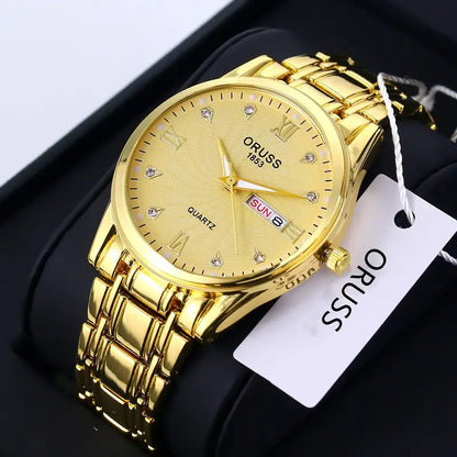 Men's Round Luminous Quartz Watch, Wristwatch