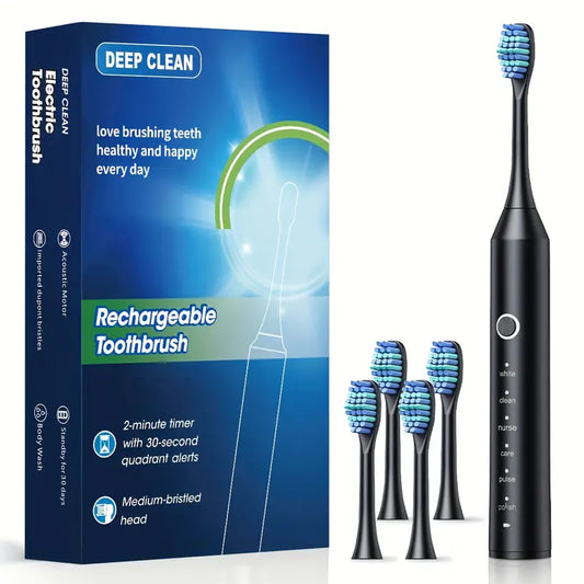 Smart Electric Toothbrush for Adults with 6 Vibration Modes